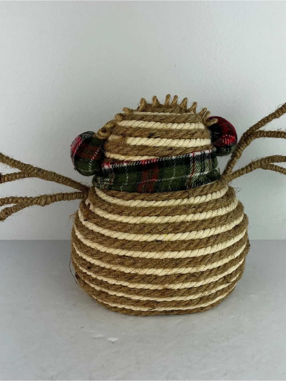 Pottery Barn Jute Rope Winter Snowman